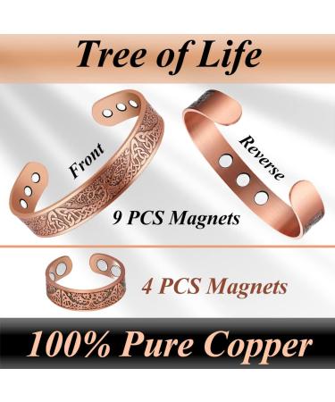VicMAG Copper Magnet Bracelets for Men - 3500 Gauss Adjustable Cuff Jewelry | 100% Pure Copper with Gift Box - Buy Online on GoSupps.com