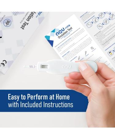 AQU Rate LH Ovulation Test Strips 25 Count - 99% Accuracy Rapid Result Predictor Kit for Women - Monitor Ovulation Period - Buy Online on GoSupps.com