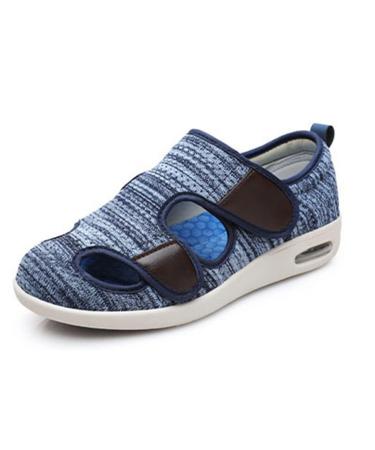 Yytcsjz Men's Top Adjustable Diabetic Slipper Shoes Arthritis Edema Adjustable Closure Toe Swollen Feet Slippers Give Parents Gifts to Make The Elderly Healthier (Color : C Foot Length : 12)