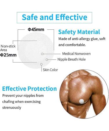 ZAfOSIN 100 Pcs Men's Nipple Covers - Anti-Chafing Nipple Protectors | Adhesive Nip Concealers for Runners - Disposable White - Buy Online on GoSupps.com