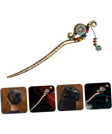 Mikinona Hairpin Tassel Hair Bun Hanfu Hair Accessories Hair Bun Stick Chinese Hair Accessories Traditional Classcical Metal Hair Barrettes Hair Bun Holder Issue Card Zinc Alloy Vintage - Buy Online on GoSupps.com