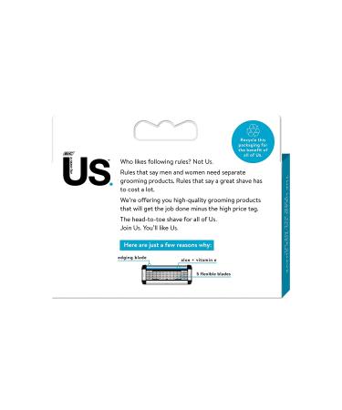 BIC 5-Blade Unisex Shaving Razor - Smooth Close Shave for Men and Women, 4 Cartridges - Buy Online on GoSupps.com