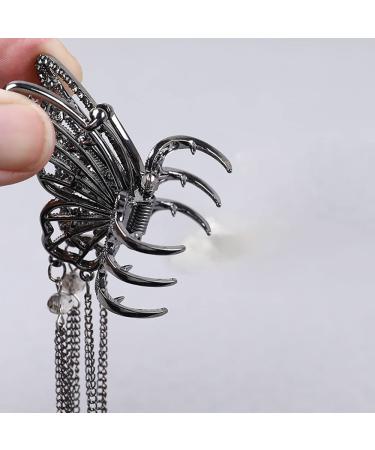 Myhiju Butterfly Tassel Hair Clips - Black Pearl Rhinestone Hair Accessories for Women - Buy Online on GoSupps.com