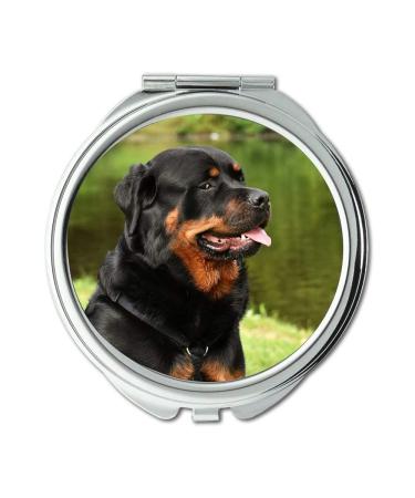 YENDOSTEEN Mirror makeup mirror Rottweiler Purebred Dog Animal Dog Peaceful Pet00 pocket mirror portable mirror