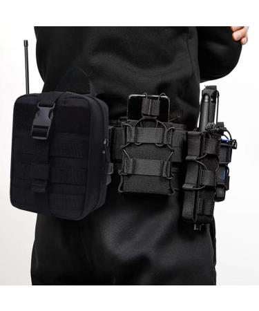 Tactical Molle Pouch First Aid Kit - Waterproof Emergency Survival Medical Bag with US Patch (Black) - Buy Online on GoSupps.com