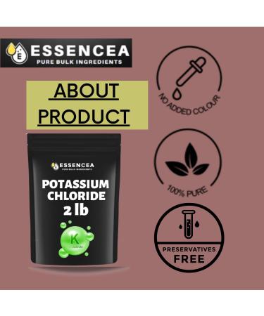 Essencea Pure Bulk Ingredients Potassium Chloride Powder 2lb | Potassium Supplement (32oz) - Buy Online on GoSupps.com