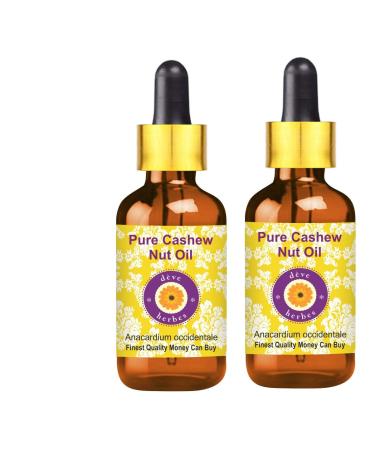 d ve herbes Pure Cashew Nut Oil (Anacardium occidentale) with Glass Dropper (Pack of Two) 100ml X 2 (6.76 oz)