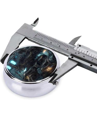 Future Robot Round Pill Box - 3 Compartment Portable Travel Organizer for Medications - Buy Online on GoSupps.com