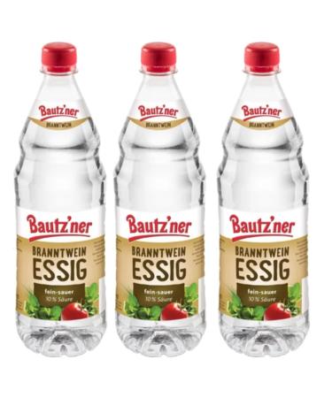 Bautz'ner Lot of 3 bottles of vinaigre de vin d'apparition 1000 ml