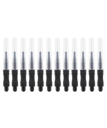 12pcs Micro Eyebrow Brush - Practical Mascara Wand with Cap Eyebrow Lamination Brush for Perming Eyebrows & Eyelashes white