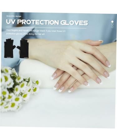 POPETPOP 1 Pair nail protection gloves UV manicure gloves guantes para el sol de mujer sun protection gloves gloves UV gloves Manicure Fingerless Gloves handguard Miss riding Nylon - Buy Online on GoSupps.com