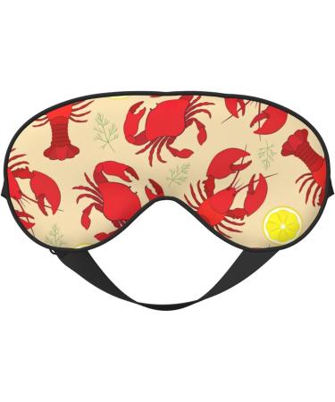 Lobster & Crab Print Soft Eye Mask - Sleep Mask for Men & Women | Travel Essentials - Buy Online on GoSupps.com