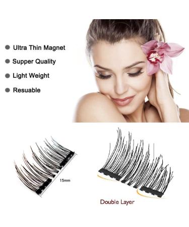 Half Eye No Glue Magnetic Eyelashes - Natural Look, Reusable False Lashes with 2 Magnets & Applicator - 1 Count - Buy Online on GoSupps.com