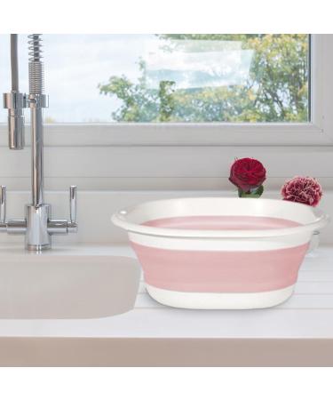 Camping Foldable Wash Bins Hangable Sink Foldable Dish Tub for Camping Portable Washing Basin Space Saving Hangable Washtub Pink Medium - Buy Online on GoSupps.com