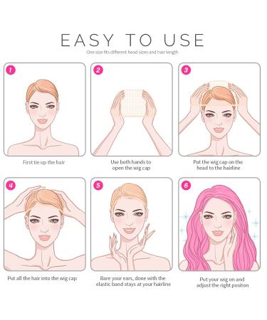 FANDAMEI 4-Piece Dark Brown Stretchy Nylon Wig Caps for Women - Buy Online on GoSupps.com