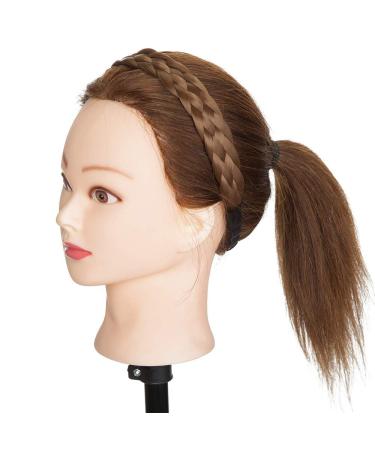 Tess Braided Hair Tie - Adjustable Medium Hair Band for Women | Lightweight 2.5cm Hair Accessories in Light Brown - Buy Online on GoSupps.com