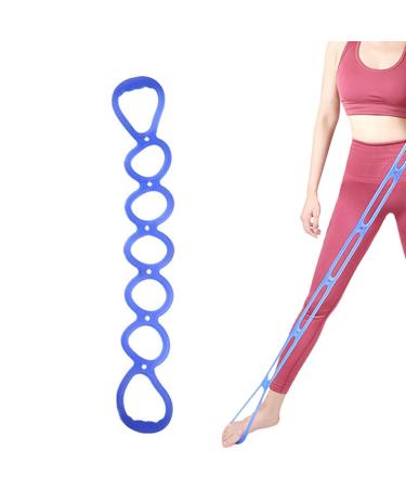 Exercise Bands | 7 Stretch Exercise Band - Portable Back Foot Leg and Hand Stretcher Arm Exerciser for Home Or Fitness Center Physical Workout Blue