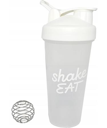 Insport Nutrition 600ml Protein Shaker - White/Transparent BPA-Free Dishwasher-Safe Ideal for On-the-Go Fitness - Buy Online on GoSupps.com