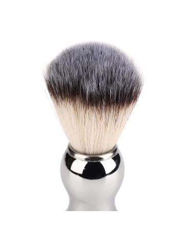 Premium Razor Brush for Men | Effective Beard Care Tool | Soft Handmade Shaving Brush with Silver Handle for Home & Salon Use - Buy Online on GoSupps.com