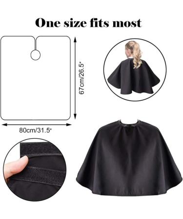 Beaupretty Waterproof Short Hair Cloak - Mini Haircut Smock & Hair Dye Apron for Home Salon - Black - Buy Online on GoSupps.com