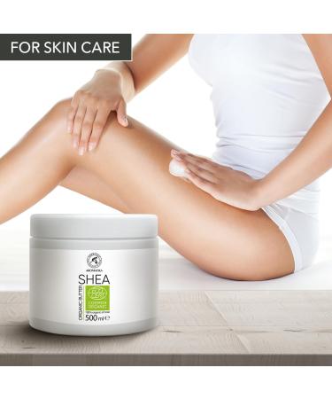 Organic Shea Butter 500g | Pure & Unaffected Karit Body Butter for Face Body & Hair - Intensive Care - Buy Online on GoSupps.com