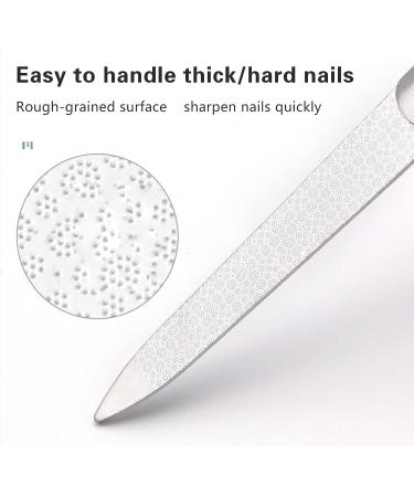 Stainless Steel Nail File Set | Double-Sided Nail File Buffer for Smoother Nails | Manicure & Pedicure Tool for Men and Women - Buy Online on GoSupps.com