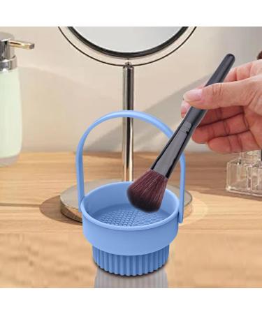 Makeup Brush Cleaner Bowl Brush Cleaning Bowl Cosmetic Brush Cleaning Basin Makeup Brush Washing Bowl Brush Scrubber Bowl Makeup Brush Rinse Bowl Brush Cleansing Bowl Makeup Brush Spa Blue - Buy Online on GoSupps.com