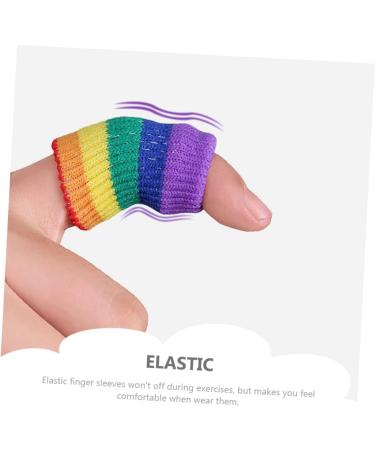 Buy FRCOLOR 20pcs Rainbow Finger Cots & Wristbands - Latex Silk Thumb Protectors for Craft & Comfort - Buy Online on GoSupps.com