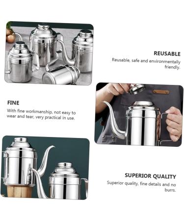 Alipis Oil Can Oil Pourer Bacon Container Household Vinegar Bottle Kitchen Stainless Oil Cruet Olive Oil Decanter Vinegar Dispenser Kitchen Supplies Stainless Steel Leakproof - Buy Online on GoSupps.com