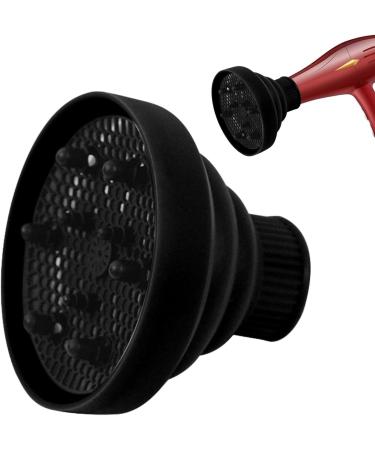 Nxbuynef Hair Dryer Attachment - Foldable Silicone Hair Dryer Nozzle Heat Resistant Soft Blow Dryer Accessory Multifunctional Hair Styling Supplies for Girls black - Buy Online on GoSupps.com