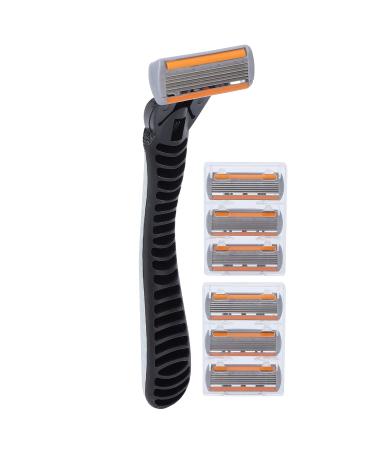 Men's Shaver Six-blade Razor Disassembly Cutting Head for Home for Travel