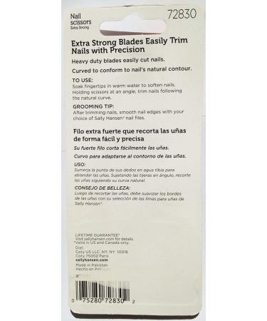 Sally Hansen Curved Nail Scissors - Extra Strong Precision Cutting for Perfect Nails - Buy Internationally - Buy Online on GoSupps.com