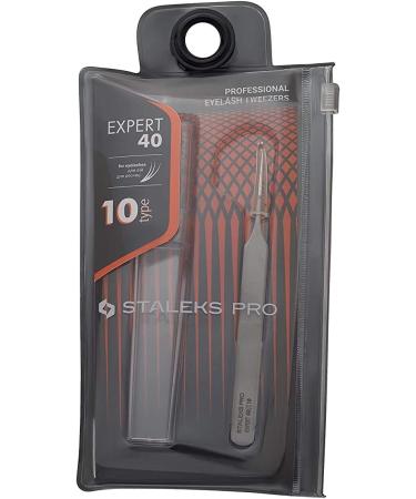 Staleks Eyelash Tweezers EXPERT TE-40/10 (Type 10) - Buy Online on GoSupps.com