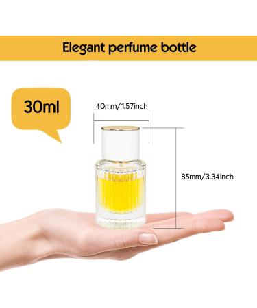 Ysimple 2Pcs 30ml Round Travel Perfume Glass Spray Bottle Refillable Perfume Atomiser Portable Clear Glass Empty Bottle Large Cosmetic Fine Mist Atomizer for Travel Perfume Replacement - Buy Online on GoSupps.com