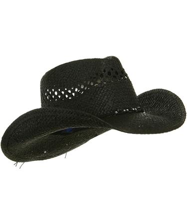 MG Women's Black Straw Outback Toyo Cowboy Hat - Stylish & Sun-Protective - Buy Online on GoSupps.com