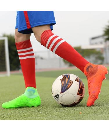 WELRUNG Unisex AG Cleats Training Soccer Shoes - High-Top Non-Slip Long Studs for Youth - Size 6 Women/5 Men - Buy Online on GoSupps.com