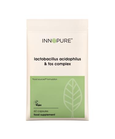Lactobacillus Acidophilus Probiotics & Prebiotics Complex for Gut Health (No Artificial Fillers) 1 Daily Easy to Swallow Capsule Provides 5 Billion CFU (60 Capsules) UK Made by INNOPURE 60 count (Pack of 1)