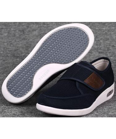 ACE SHOCK Men Diabetic Shoes - Wide Width Air Cushion Sneakers for Plantar Fasciitis - 9.5 Wide Navy - Buy Online on GoSupps.com