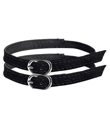 Ecoticfate black transparent shoe straps for paragraphsElastic shoe straps for high heels anti-loose buckle shoe ankle belt belt for high heels black suede