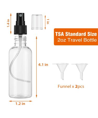 30 Pack 2 oz Fine Mist Mini Clear Spray Bottles - Essential Oils, Travel Perfumes - Refillable & Reusable Travel Bottles - Buy Online on GoSupps.com