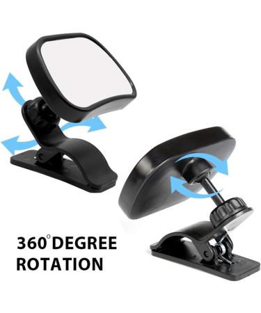 360 Degree Adjustable Baby Car Mirror for Rear View | Shatterproof, Sucker & Clip | Keep Child in Sight Safely | Family Car Kids Supplies - Buy Online on GoSupps.com