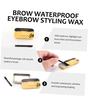 Angoily 2 Pcs Styling Cream Wax and Clear Brow Wax Makeup Wax Stick Earth Tones - Buy Online on GoSupps.com