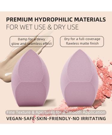 Dolovemk | Extra Large Beauty Egg Blender Makeup Sponge Face Foundation Blending Puffs Height:8.5cm(Dry)/10cm(Wet) (Purple) - Buy Online on GoSupps.com