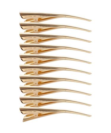 LONEEDY 10 Pack Large Gold Duckbill Hair Clips with Teeth - Non-Slip Alligator Curl Clips for Styling - Hair Barrettes DIY Accessories - Buy Online on GoSupps.com