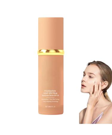 Ukisisi Biomymic Foundation 4 in 1 - Light Spectrum, 4 in 1 Foundation Liquid, Biomimic Foundation 4 in 1, Foundation Color Changing, Color-Changing Foundation for Aging Skin