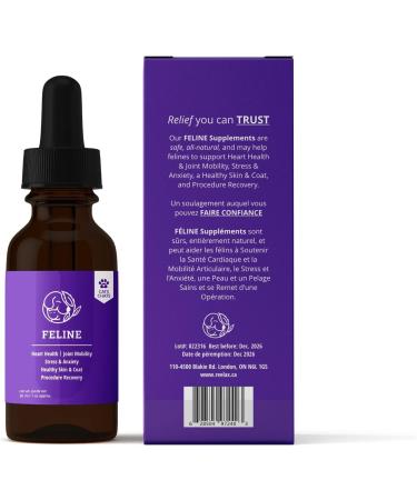 Feline Pet Supplement for CAT/FELINES - Oil 30ml | Calming Hemp Supplement | Heart Health | Joint Mobility | Stress & Anxiety | Healthy Skin and Coat | Depression Burdock Root - Buy Online on GoSupps.com
