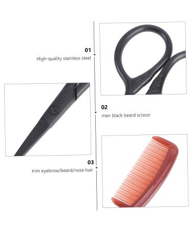 Beavorty 3-Piece Beard Scissors Set for Men - Stainless Steel Trimming Tools with Comb - Men's Grooming Kit - Buy Online on GoSupps.com