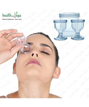 HealthAndYoga Eye Care Kit - 2 ChillEyes Wash Cups & Gel Eye Mask | Relieves Eye Strain Dark Circles & Tiredness - Perfect for Relaxation & Sleep - Buy Online on GoSupps.com