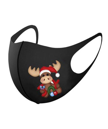 ZQP Christmas Face_Masks for Adults Reusable Washable Flash Diamond Rhinestone Breathable Fashion Cotton Face Balaclavas 1PC 1101-432