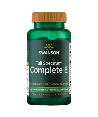 Swanson Full Spectrum Vitamin E with Tocotrienols - Promotes Heart Health and Cellular Health Support - Natural Supplement for Overall Wellness - (60 Softgels) 1 - Buy Online on GoSupps.com